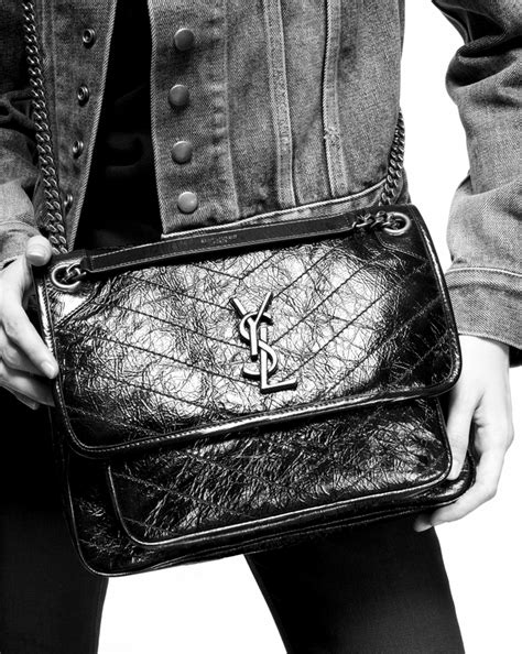 ysl niki leather shoulder bag|YSL Bag harvey nicks.